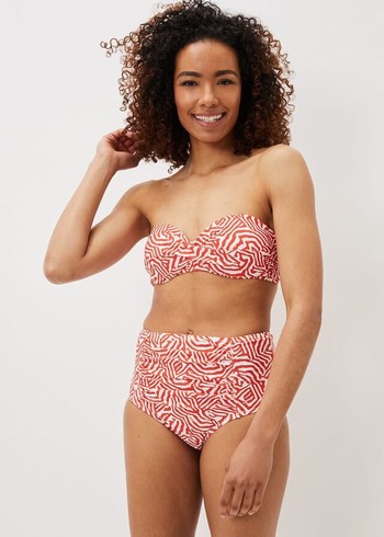 Phase Eight Isabelle Zebra Bikni Swimwear Orange/White USA | 2718359-TL